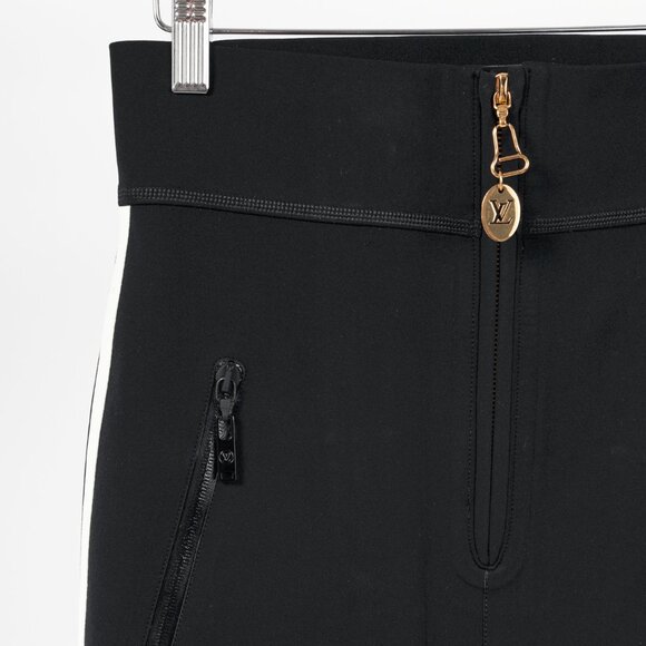 Louis Vuitton Black Stretch Piped Flared Pants - Picture 4 of 9
